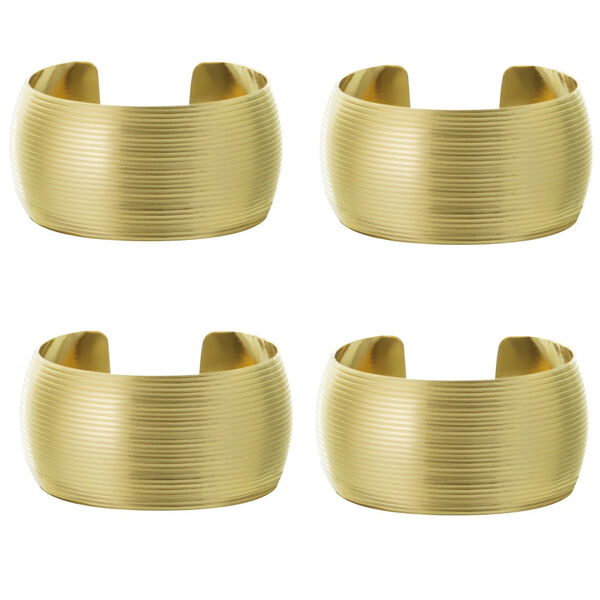 Argolas (4) Unidades Para Guardanapo Voltas Dourado