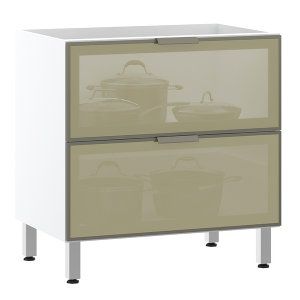 Armário Basculante 80cm Branco 1 Porta Legno Crema 37,5x80x36,5cm Spring Luciane