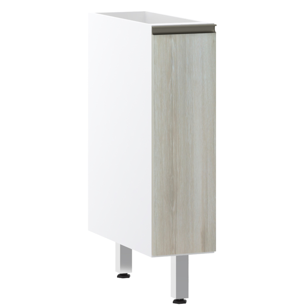 Armário Canto Reto com Nicho Lateral 95cm Branco 2 Portas Connect 75x95x54,5cm Spring Luciane