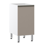 Armário Canto Reto com Nicho Lateral 95cm Branco 2 Portas Legno Crema 75x95x54,5cm Spring Luciane