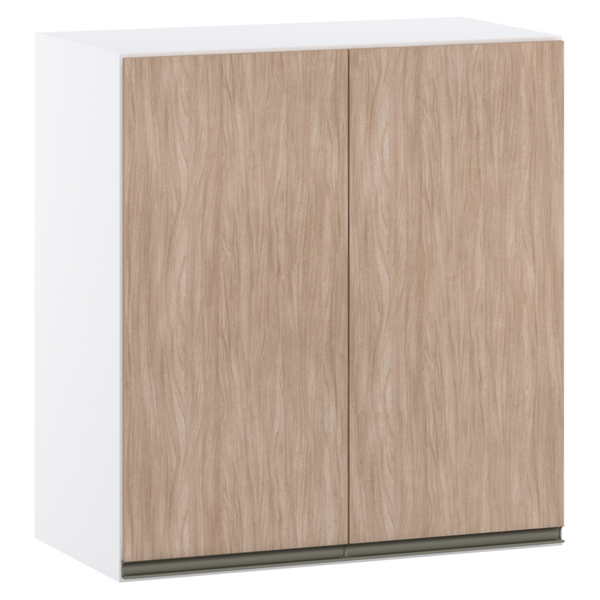 Armário 70cm Branco 2 Portas Cumaru 75x70x36,5cm Pérola-Suprema Luciane