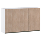 Armário 120cm Branco 3 Portas Cumaru 75x120x36,5cm Pérola-Suprema Luciane