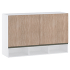 Armário 120cm Branco com Nicho 2 Portas Cumaru 75x120x36,5cm Pérola-Suprema Luciane