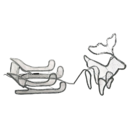 Armação De Rena Com Trenó Natalina Led À Prova D'água Jardim