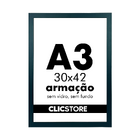 Armação Moldura A3 30x42cm Quadros Placas Sem Vidro E Fundo P