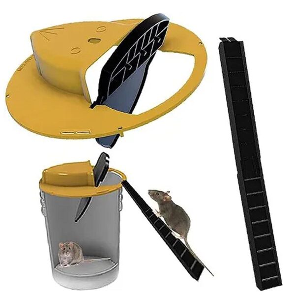 Armadilha Ratoeira Pega Rato Balde Reutilizavel Ratazana Camu