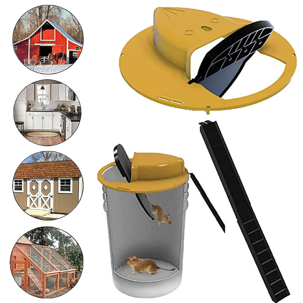 Armadilha Ratoeira Pega Rato Balde Reutilizavel Ratazana Camu