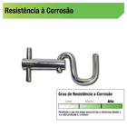 Armador 300kg Chumbar Aço Inox Cromado 1 peça