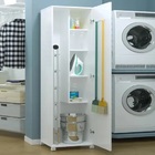 Armarinho Alto Multiuso Branco Com Rodinhas Porta Objetos Mai