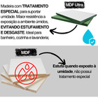 Armarinho Multiuso Suspenso Pequeno Em Mdf Resistente Á Água