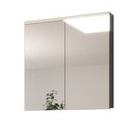 Armário 02 Portas Com Espelhos 100cm Ref 1030 Basalto/arenito