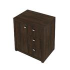 Armário 03 Gavetas E 01 Porta Para Home Office Me4111 Rústico