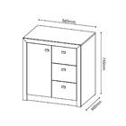 Armário 03 Gavetas E 01 Porta Para Home Office Me4111 Rústico