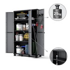 Armário 102x38x50 Preto e Cinza Spaceo