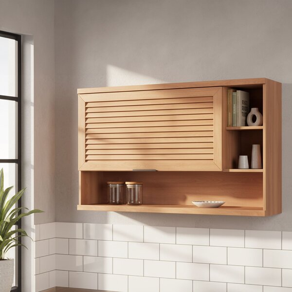 Armário 120cm 1 Porta Basculante Macadâmia Freijó