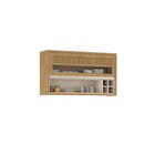 Armário 120cm 1 Porta Horizontal Com Vidro, Nicho E Garrafeir