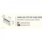 Armário 120cm 1 Porta Horizontal Com Vidro, Nicho E Garrafeir