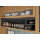 Armário 120cm 1 Porta Horizontal Com Vidro, Nicho E Garrafeir