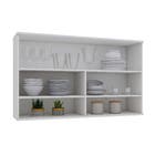 Armário 2 Portas 120x72x30cm Madeira Branco Bari Luciane