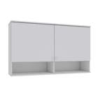 Armário 2 Portas 120x72x30cm Madeira Branco Bari Luciane