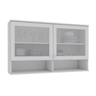 Armário 2 Portas 120x72x30cm Madeira Branco Bari Luciane