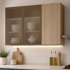 Armrio 3 Portas 120x80x32cm Madeira Domus Carvalho UV Luciane