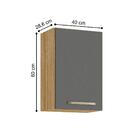 Armário 1 Porta 400 Ametista Freijó Gris