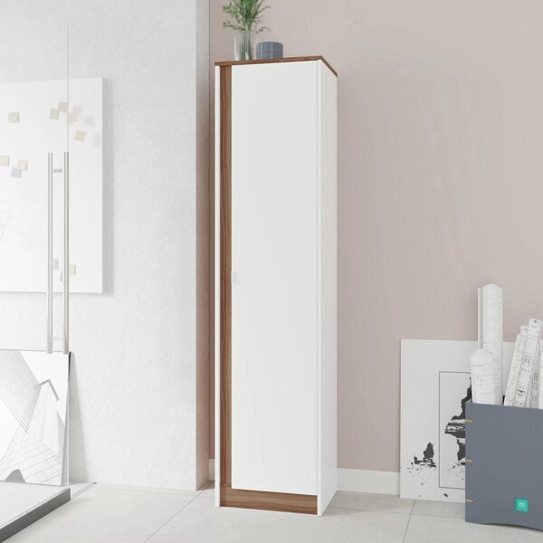 Armário 1 Porta 5 Prateleiras Office Brv Móveis Branco Com Ca