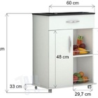 Armário 1 Porta  Bebedouro Balcão Microondas Multiuso Branco