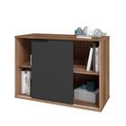 Armario 1 Porta Castanho/preto Mdp 15mm