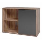 Armario 1 Porta Castanho/preto Mdp 15mm