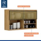 Armário 1 Porta Em Vidro Tarantela Valdemóveis Cinamomo/vidro