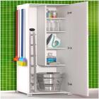 Armário 1 Porta Lavanderia Branco + Rodas Armazenamento