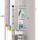 Armário 1 Porta Para Lavanderia Para Branco   4 Rodinhas