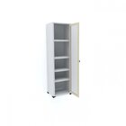 Armário 1 Portas Com Moldura 4 Prateleiras Ap190sl Aço