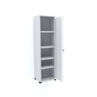 Armário 1 Portas Com Moldura 4 Prateleiras Ap190sl Aço