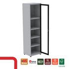 Armário 1 Portas Com Moldura 4 Prateleiras Ap190sl Aço