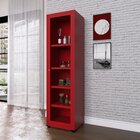 Armário 1 Portas Com Moldura 4 Prateleiras Ap190sl Aço