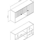 Armário 2 Porta 120x58,3x30 Cm Torino Mel
