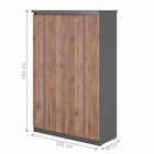 Armário 2 Porta Com Mesa Portugal Noce Preto