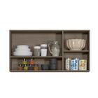 Armário 2 Portas 119cm Aéreo Malbec Avelã Gabriela Shop Jm