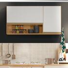 Armário 2 Portas 119cm Aéreo Nature Off White Gabriela Shop Jm