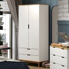 Armário 2 Portas 2 Gavetas Em Madeira Maciça Linha Nórdica Ye