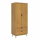 Armário 2 Portas 2 Gavetas Em Madeira Maciça Linha Nórdica Ye