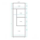 Armario 2 Portas 3 Prateleiras Branco Mdp 15mm