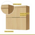 Armário 2 Portas Basculante Marquesa 80cm 100% Mdf Nature