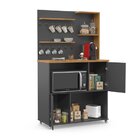 Armário 2 Portas Cantinho Do Café Aconchego  Grafite/cinamomo