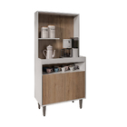 Armário 2 Portas Cantinho Do Café Rilary Para Cozinha Branco/