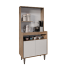 Armário 2 Portas Cantinho Do Café Rilary Para Cozinha Freijó/