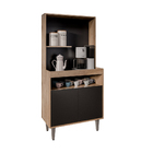 Armário 2 Portas Cantinho Do Café Rilary Para Cozinha Freijó/